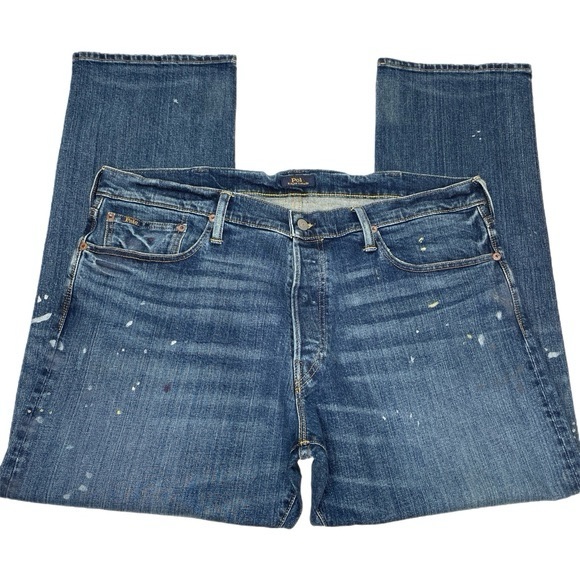 Polo Ralph Lauren Classic Fit Patchwork Jeans Sz 40x32 - Picture 3 of 10